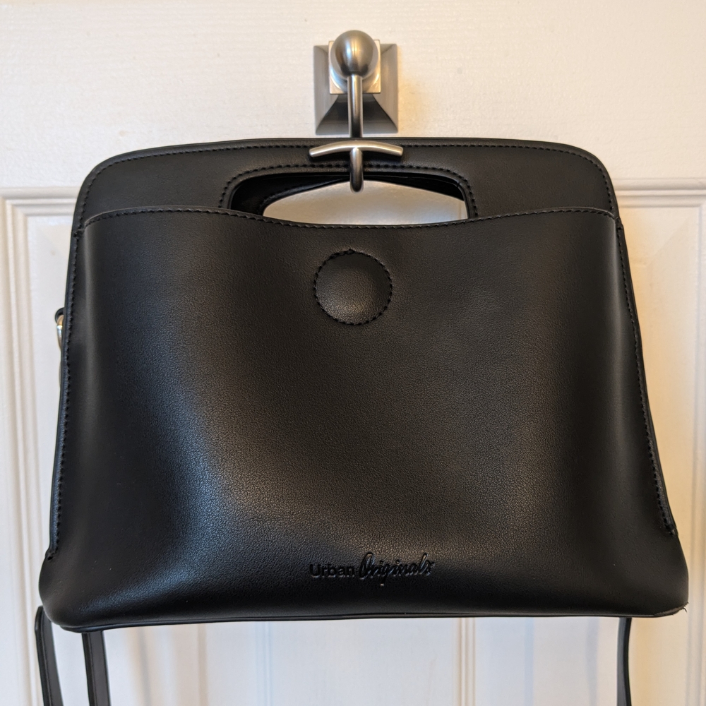 Urban Originals Black Crossbody Vegan Leather Handbag